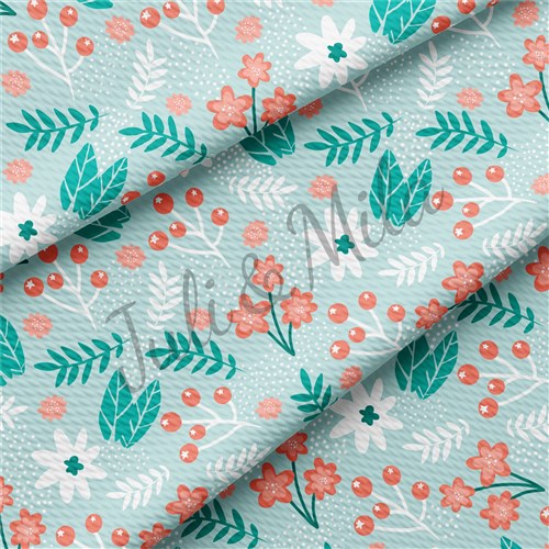 Printed Liverpool Fabric (Floral52) & Get a Free $89.99 Embroidery Bundle