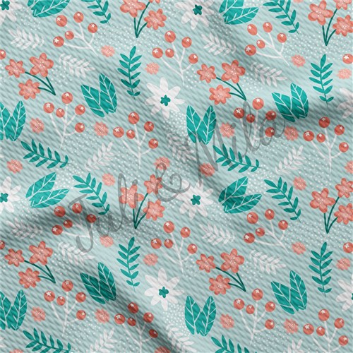Printed Liverpool Fabric (Floral52) & Get a Free $89.99 Embroidery Bundle