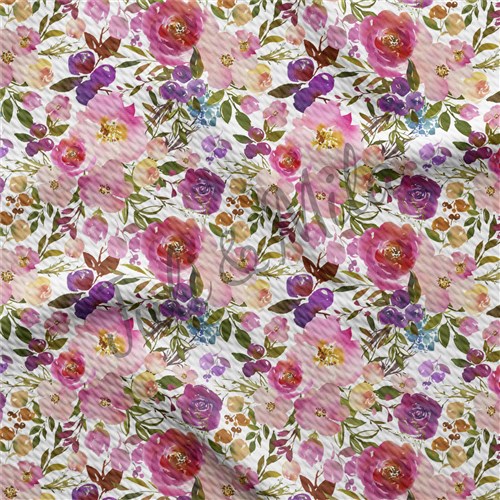 Printed Floral Liverpool Fabric Bow Floral (F27) & Get a Free $89.99 Embroidery Bundle