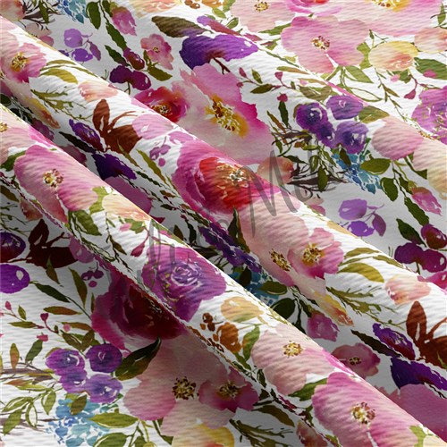 Printed Floral Liverpool Fabric Bow Floral (F27) & Get a Free $89.99 Embroidery Bundle