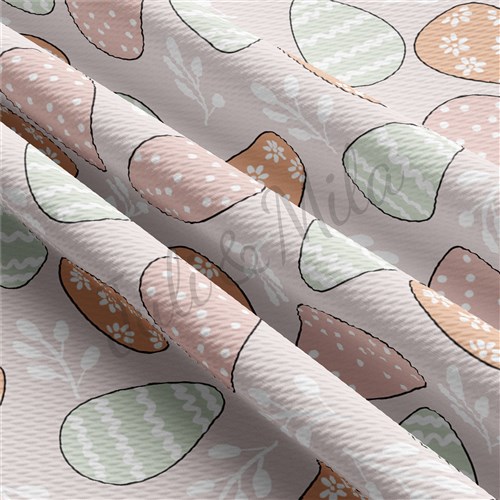 Easter Easter63 Liverpool Bullet Textured Stretch Solid Strip Thick Knit Jersey Fabric