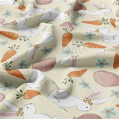 Easter Bunnies Printed Liverpool Fabric AA2112 & Get a Free $89.99 Embroidery Bundle