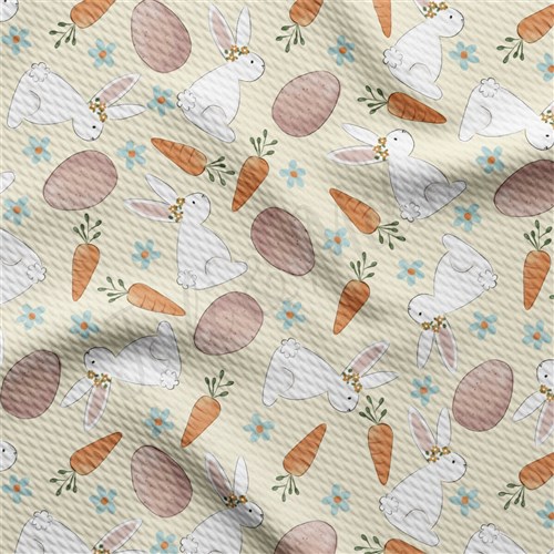 Easter Bunnies Printed Liverpool Fabric AA2112 & Get a Free $89.99 Embroidery Bundle