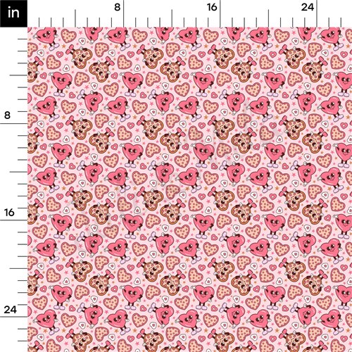 Valentine's Day Printed Liverpool Bullet Textured Stretch Solid Strip Thick Knit Jersey Fabric