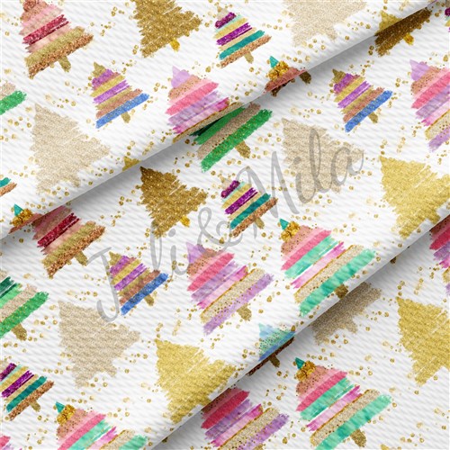 Christmas Liverpool Bullet Textured Stretch Solid Strip Thick Knit Jersey Fabric