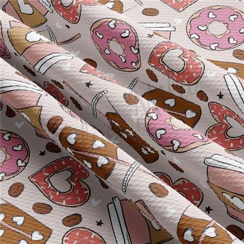 Valentine's Day Printed Liverpool Bullet Textured Stretch Solid Strip Thick Knit Jersey Fabric