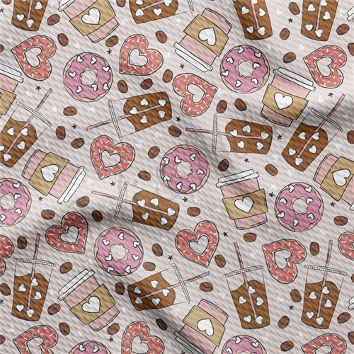 Valentine's Day Printed Liverpool Bullet Textured Stretch Solid Strip Thick Knit Jersey Fabric