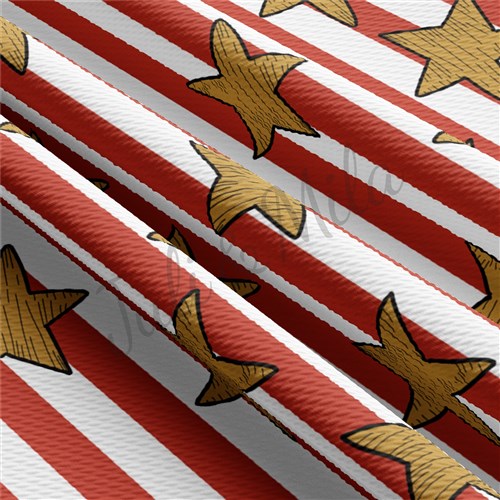 4th of July TBP102 Liverpool Bullet Textured Stretch Solid Strip Thick Knit Jersey Fabric