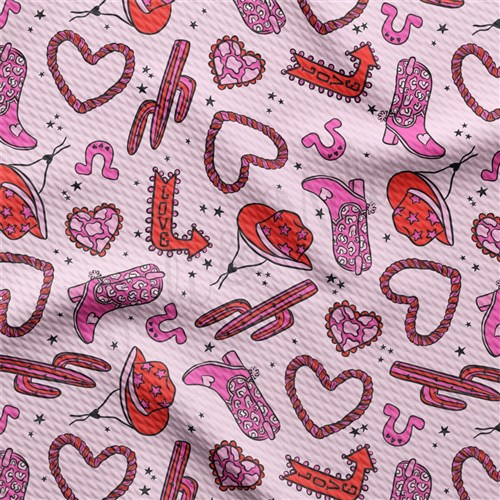 Valentine's Day Liverpool Bullet Textured Stretch Solid Strip Thick Knit Jersey Fabric