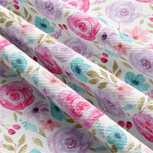 Floral Printed Liverpool Fabric AA1842 & Get a Free $89.99 Embroidery Bundle