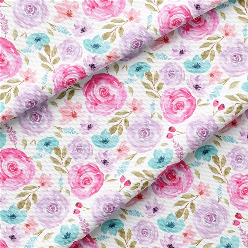 Floral Printed Liverpool Fabric AA1842 & Get a Free $89.99 Embroidery Bundle