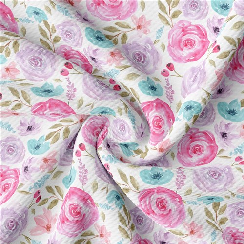 Floral Printed Liverpool Fabric AA1842 & Get a Free $89.99 Embroidery Bundle