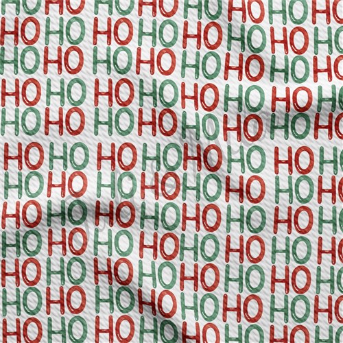 Christmas Ho HO Ho Liverpool Bullet Textured Stretch Solid Strip Thick Knit Jersey Fabric