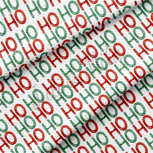 Christmas Ho HO Ho Liverpool Bullet Textured Stretch Solid Strip Thick Knit Jersey Fabric