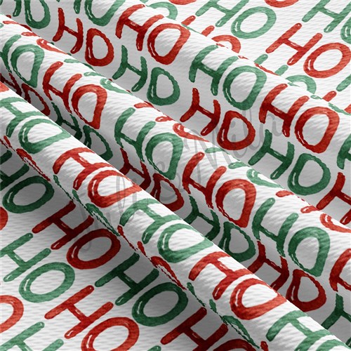 Christmas Ho HO Ho Liverpool Bullet Textured Stretch Solid Strip Thick Knit Jersey Fabric