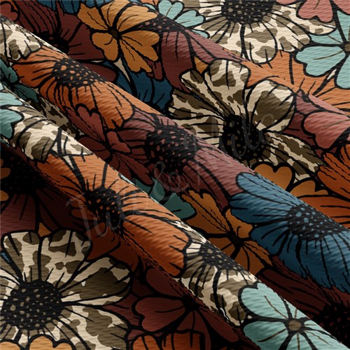 Floral Liverpool Bullet Textured Stretch Solid Strip Thick Knit Jersey Fabric