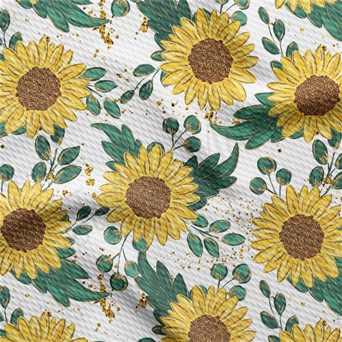 Sunflowers Floral Printed Liverpool AA1588 & Get a Free $89.99 Embroidery Bundle