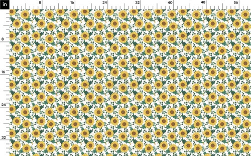 Sunflowers Floral Printed Liverpool AA1588 & Get a Free $89.99 Embroidery Bundle