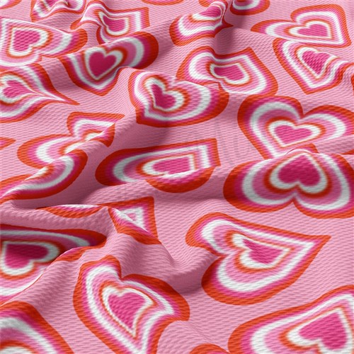 Valentine's Day Liverpool Bullet Textured Stretch Solid Strip Thick Knit Jersey Fabric