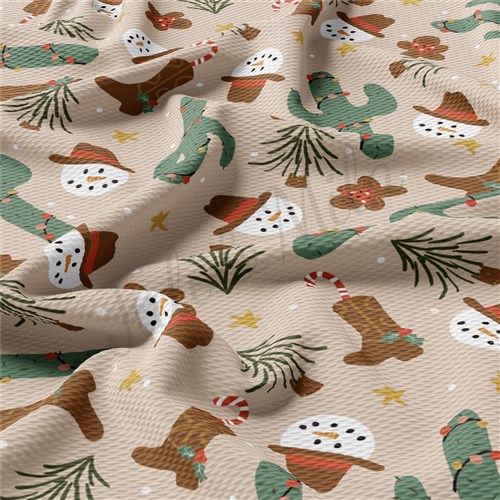 Christmas Western Bullet Textured Printed by the yard AA983 & Get a Free $89.99 Embroidery Bundle