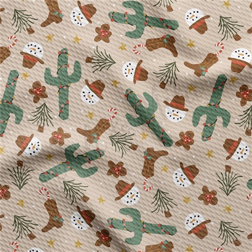 Christmas Western Bullet Textured Printed by the yard AA983 & Get a Free $89.99 Embroidery Bundle