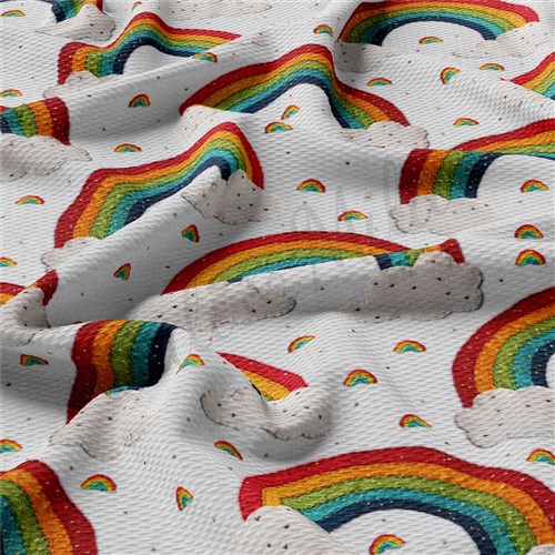 Embroidery Printed Liverpool Bullet Textured Stretch Solid Strip Thick Knit Jersey Fabric