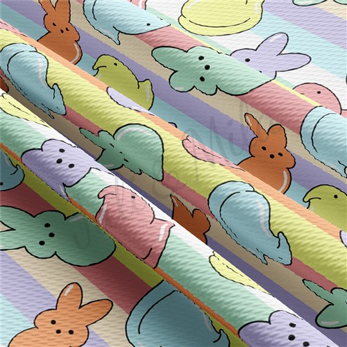 Easter AA1257 Liverpool Bullet Textured Stretch Solid Strip Thick Knit Jersey Fabric