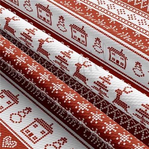 Christmas Liverpool Bullet Textured Stretch Solid Strip Thick Knit Jersey Fabric