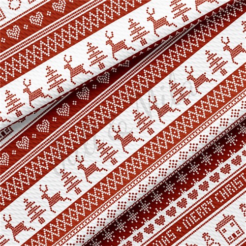 Christmas Liverpool Bullet Textured Stretch Solid Strip Thick Knit Jersey Fabric