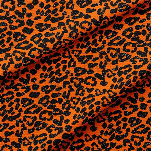 Fall Autumn Halloween Cheetah Orange Glitter AA198 & Get a Free $89.99 Embroidery Bundle