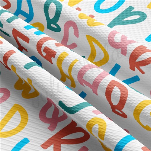Back to School AA2361 Liverpool Bullet Textured Stretch Solid Strip Thick Knit Jersey Fabric