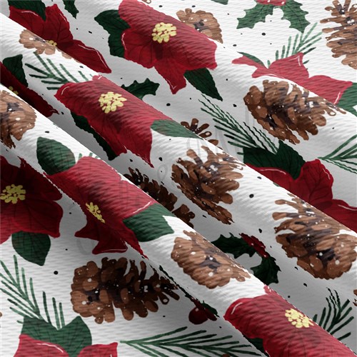 Christmas Printed Liverpool Bullet Textured Stretch Solid Strip Thick Knit Jersey Fabric
