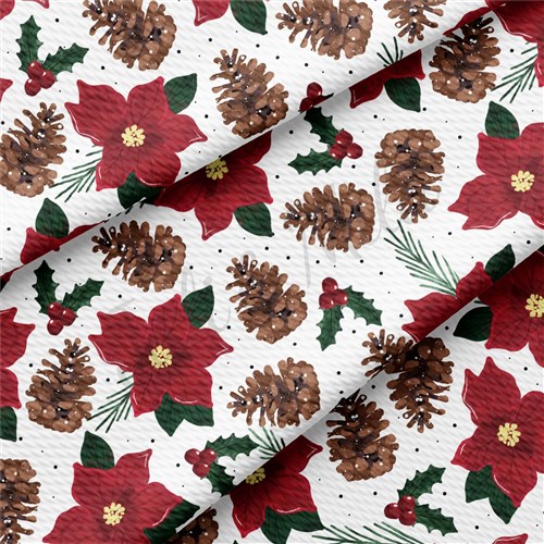Christmas Printed Liverpool Bullet Textured Stretch Solid Strip Thick Knit Jersey Fabric