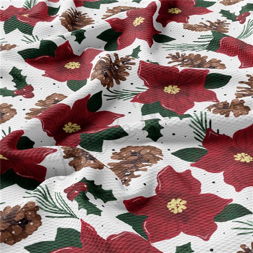 Christmas Printed Liverpool Bullet Textured Stretch Solid Strip Thick Knit Jersey Fabric