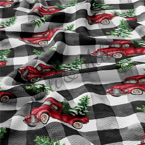 Christmas Liverpool Bullet Textured Stretch Solid Strip Thick Knit Jersey Fabric