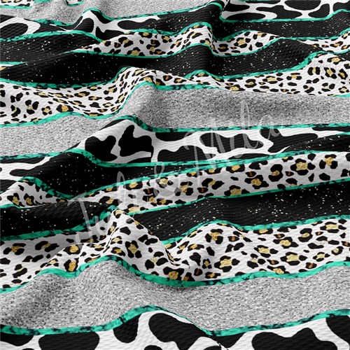 Printed Liverpool Bullet Textured Stretch Solid Strip Thick Knit Jersey Fabric