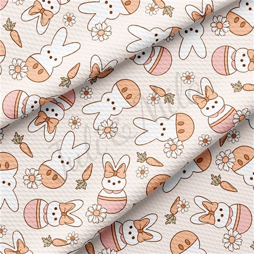 Easter Liverpool Bullet Textured Stretch Solid Strip Thick Knit Jersey Fabric