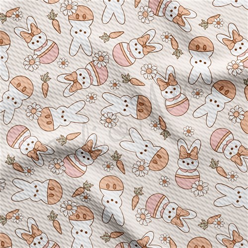 Easter Liverpool Bullet Textured Stretch Solid Strip Thick Knit Jersey Fabric