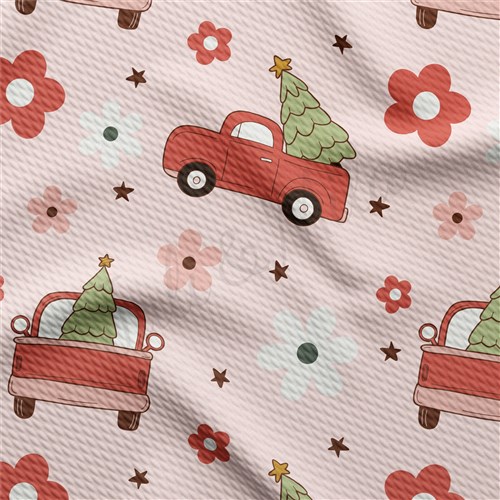 Christmas Printed Liverpool Bullet Textured Stretch Solid Strip Thick Knit Jersey Fabric