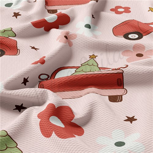 Christmas Printed Liverpool Bullet Textured Stretch Solid Strip Thick Knit Jersey Fabric