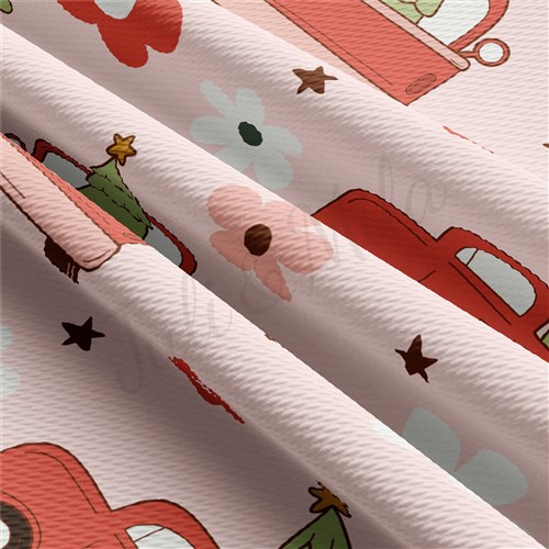 Christmas Printed Liverpool Bullet Textured Stretch Solid Strip Thick Knit Jersey Fabric