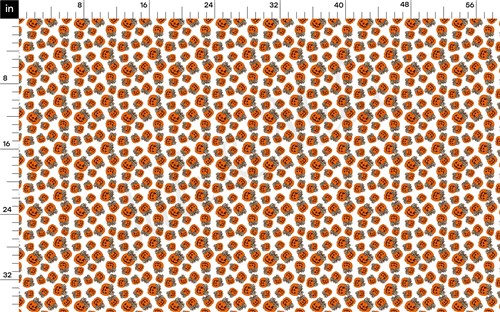 Fall Pumpkin Printed Liverpool 4 Way Fabric AA1508 & Get a Free $89.99 Embroidery Bundle