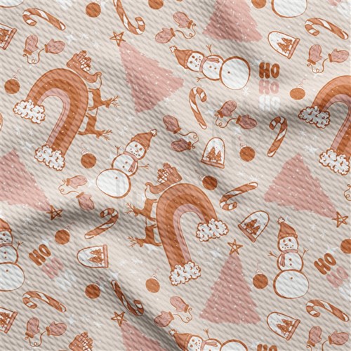 Christmas Christmas Liverpool Bullet Textured Stretch Solid Strip Thick Knit Jersey Fabric