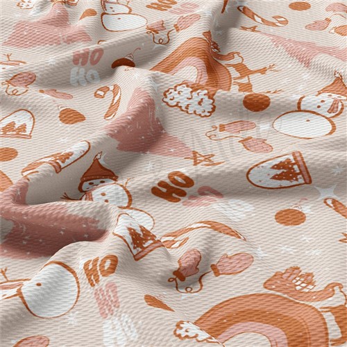 Christmas Christmas Liverpool Bullet Textured Stretch Solid Strip Thick Knit Jersey Fabric