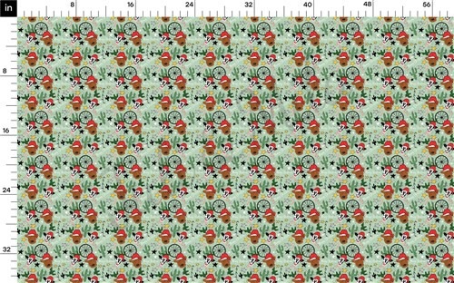 Merry Christmas Printed Liverpool Bullet Textured Stretch Solid Strip Thick Knit Jersey Fabric