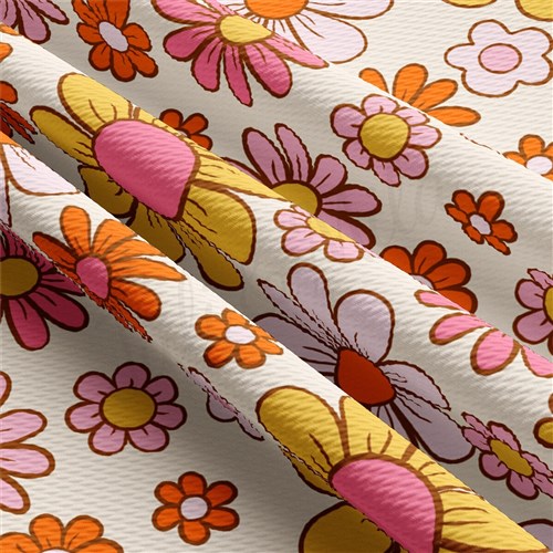Floral Liverpool Bullet Textured Stretch Solid Strip Thick Knit Jersey Fabric