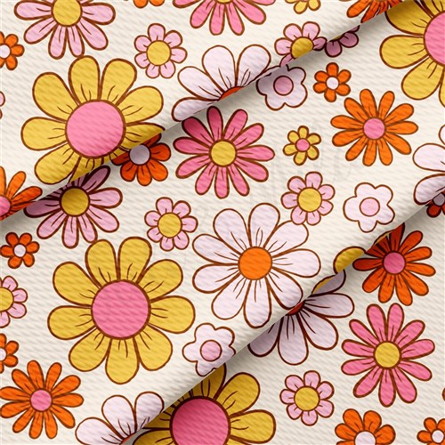 Floral Liverpool Bullet Textured Stretch Solid Strip Thick Knit Jersey Fabric