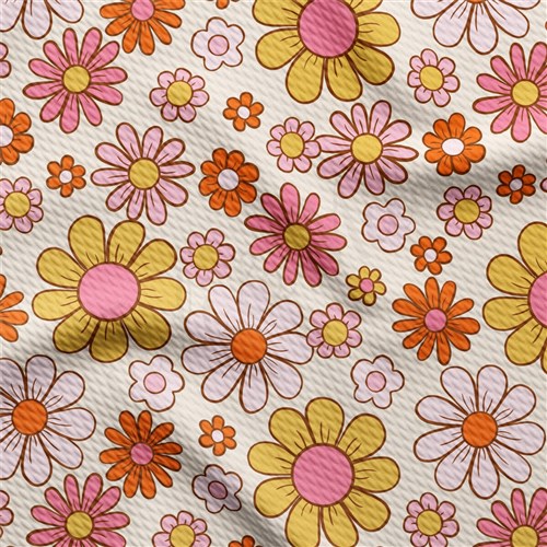 Floral Liverpool Bullet Textured Stretch Solid Strip Thick Knit Jersey Fabric