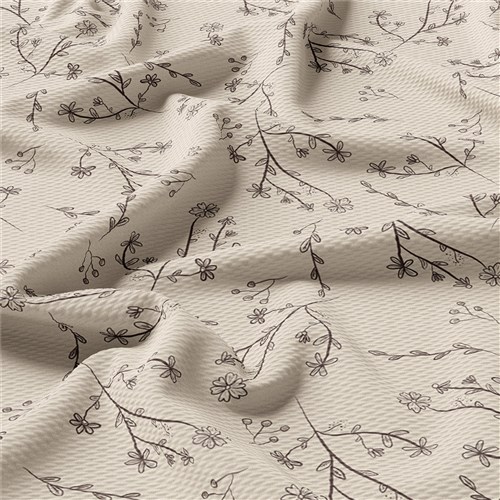 Floral Printed Liverpool 4 Way Fabric AA267 & Get a Free $89.99 Embroidery Bundle