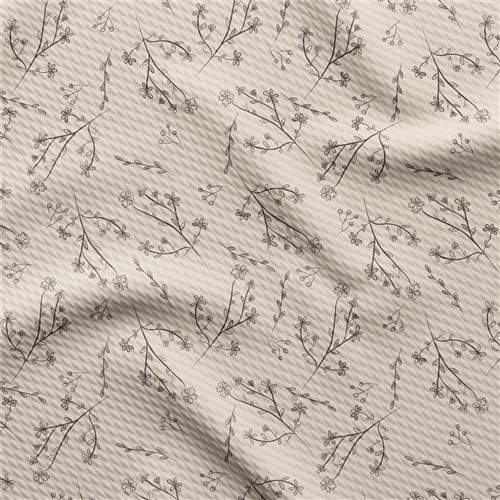 Floral Printed Liverpool 4 Way Fabric AA267 & Get a Free $89.99 Embroidery Bundle